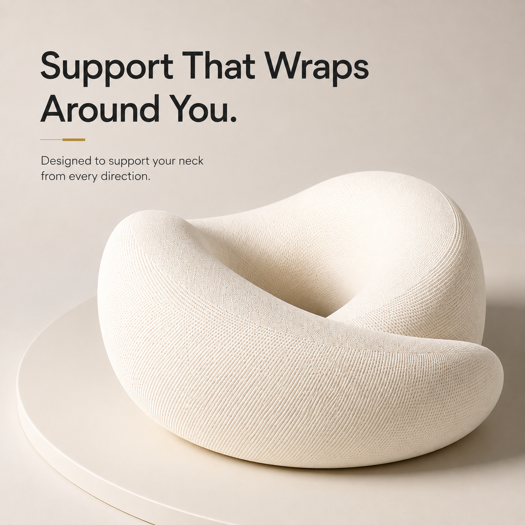 AeroWrap™ memory foam travel pillow with chin support — view 9