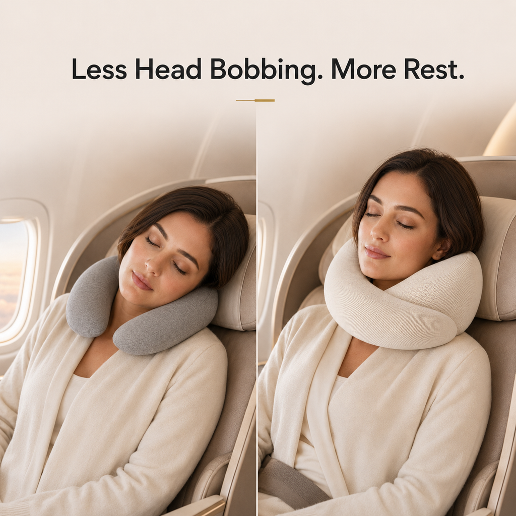 AeroWrap™ memory foam travel pillow with chin support — view 5
