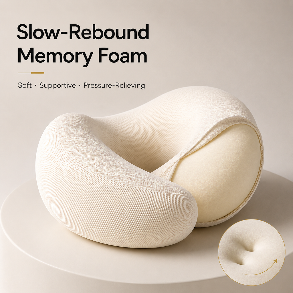 AeroWrap™ memory foam travel pillow with chin support — view 8