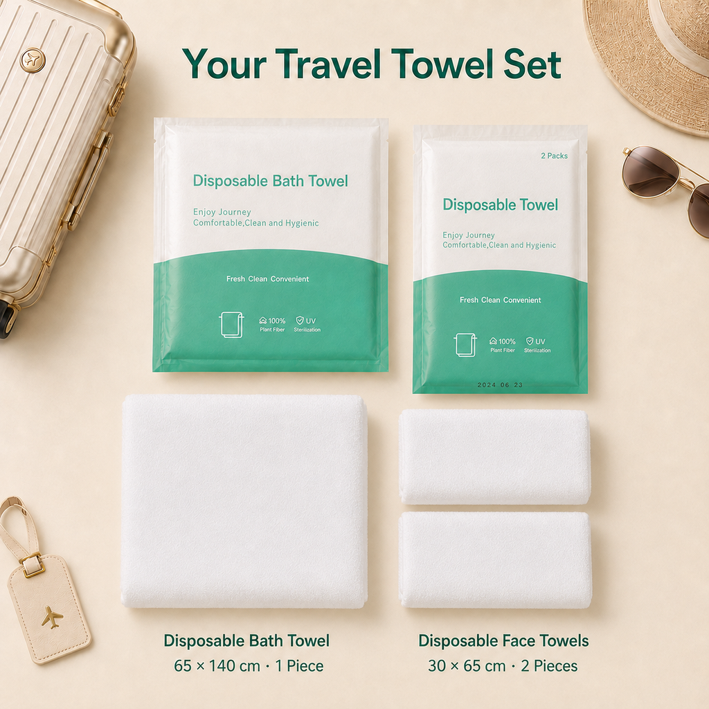 PureDry™ disposable travel towel set — view 4