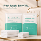PureDry™ disposable travel towel set