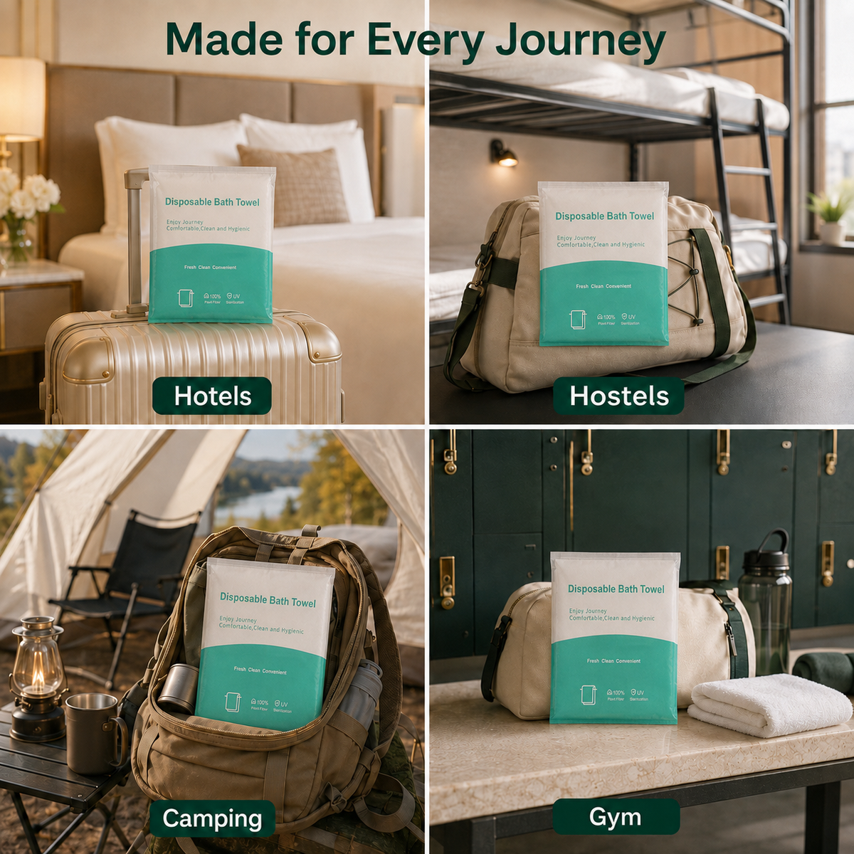 PureDry™ disposable travel towel set — view 8