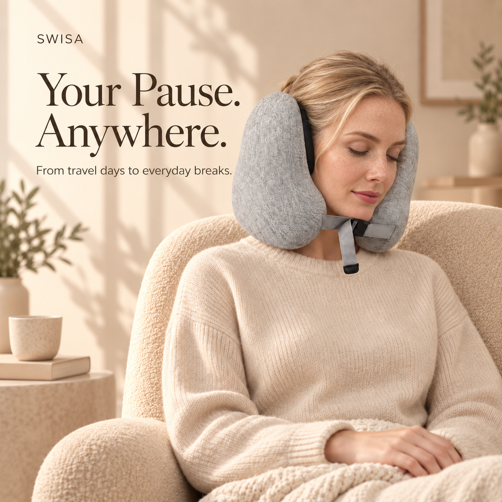 Nuvela Noise-Reducing Travel Pillow — Cushioned Ear Support