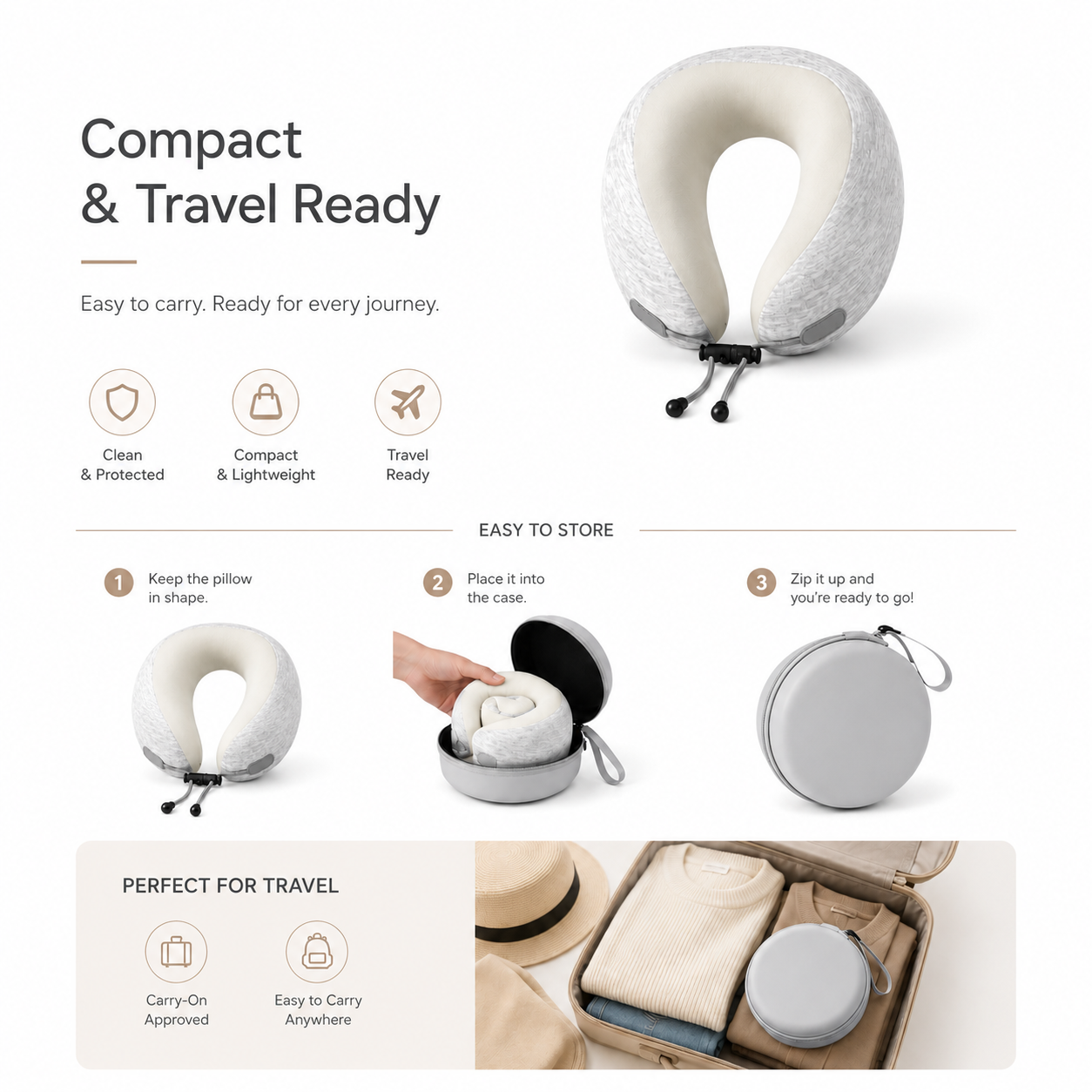 Lunara™ PackFold Pillow