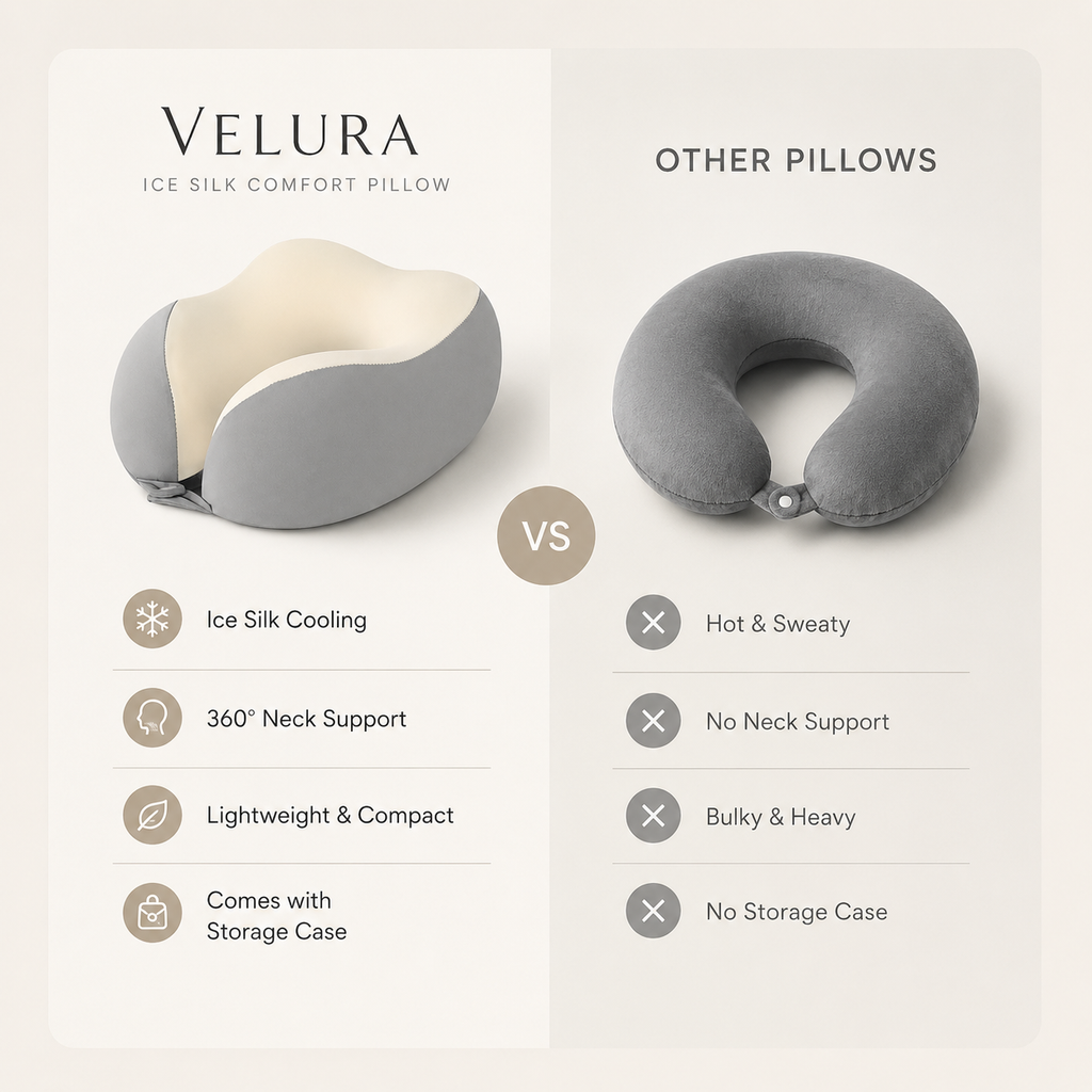 Velura™ IceSilk Travel Pillow